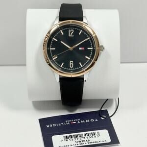 Tommy Hilfiger 1782048 Black Dial Black Silicone Strap 38mm Women’s Watch
